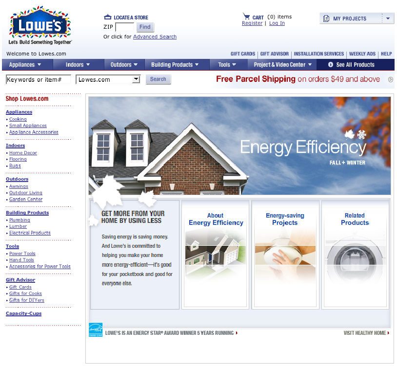 Lowes EE home